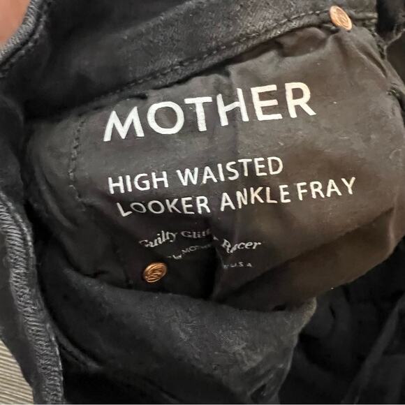 MOTHER The Looker high waist Guilty Glitter Racer Jeans Size 23 - Picture 7 of 10